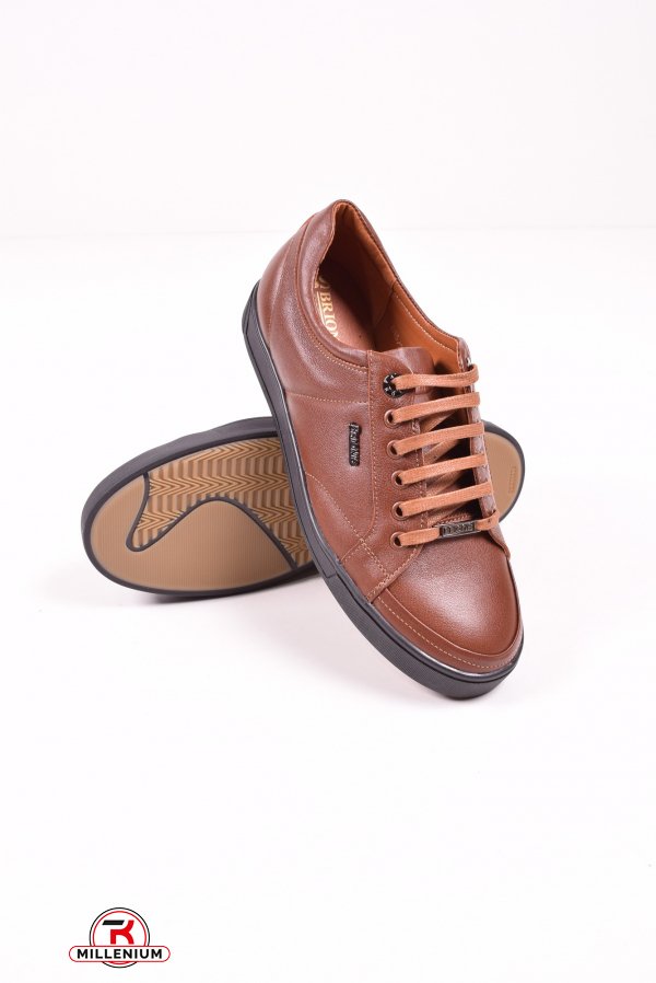 Кросівки чоловічі (кол. коричневий) з натуральної шкіри "Brionis" Розмір в наявності : 44 арт.015/2-LCOR