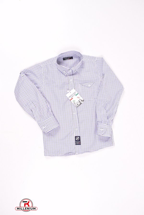 Рубашка для мальчика (цв.белый/синий) EFECTO Рост в наличии : 110, 116 арт.3/7