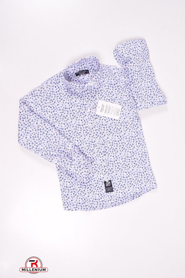 Рубашка для мальчика (цв.белый/синий) EFECTO Рост в наличии : 152 арт.8/13