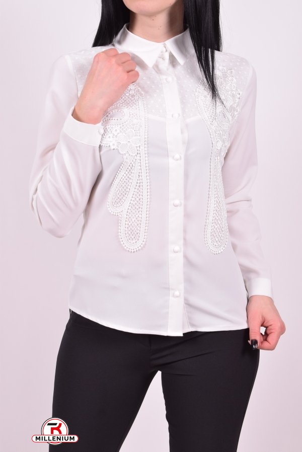 Блузка женская (цв.белый) шифоновая  KARAKAS Размер в наличии : 46 арт.6235
