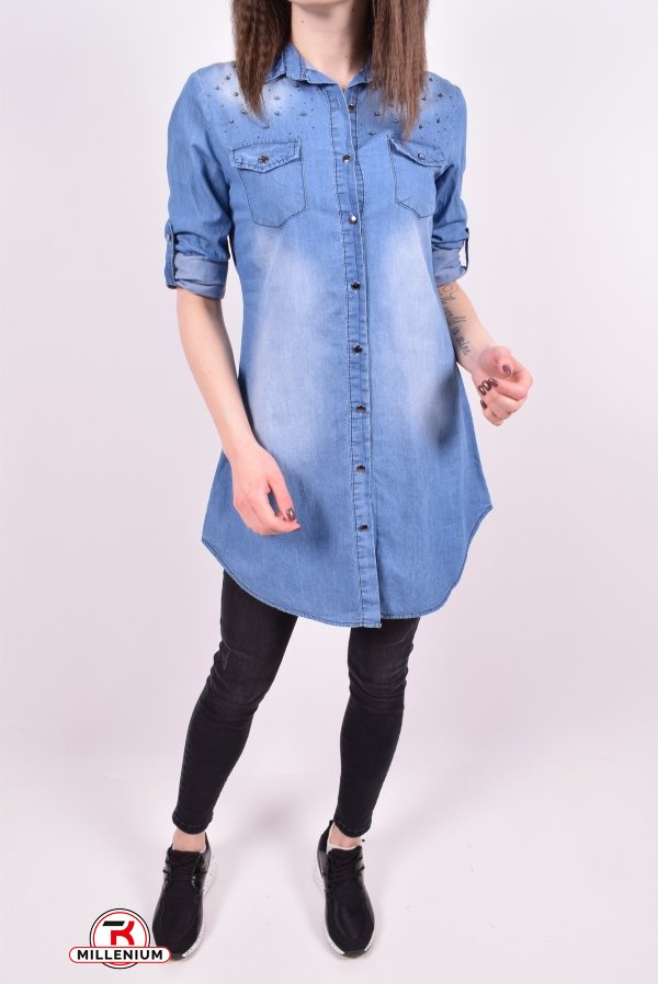 Рубашка-туника женская котоновая (цв.синий) Madoy Размер в наличии : 42 арт.19