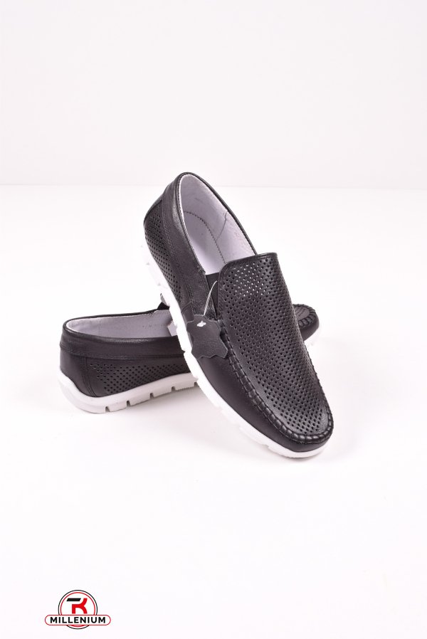Мокасини чоловічі з натуральної шкіри з перфорацією DAN shoes Розмір в наявності : 40 арт.15S003-11/д,70