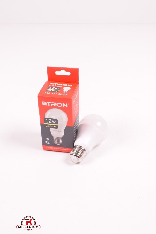 Лампа светодиодная Light Power (12W, цоколь E27, A60, 3000К) ETRON арт.1-ELP-005