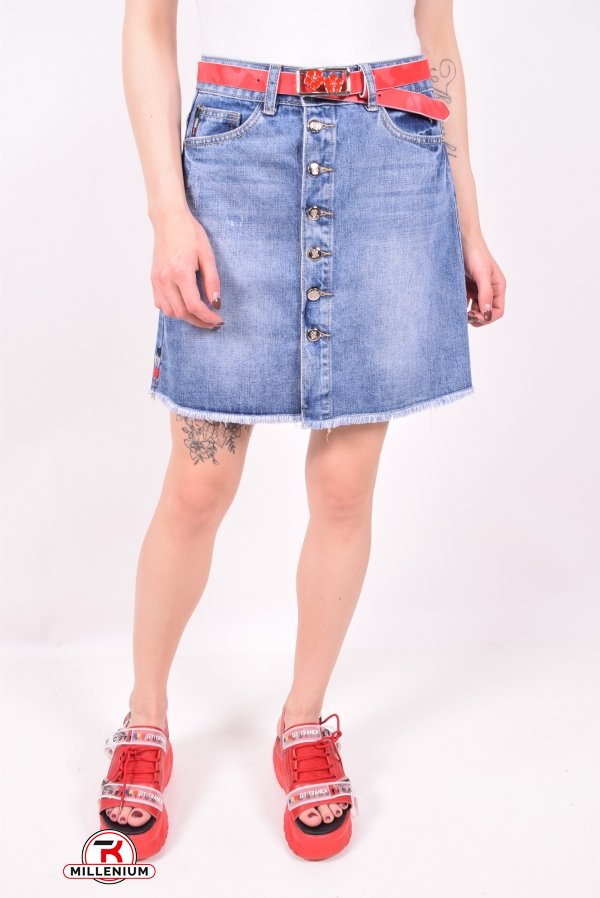 Юбка джинсовая женская с поясом "ZJY" Размер в наличии : 26 арт.C4215