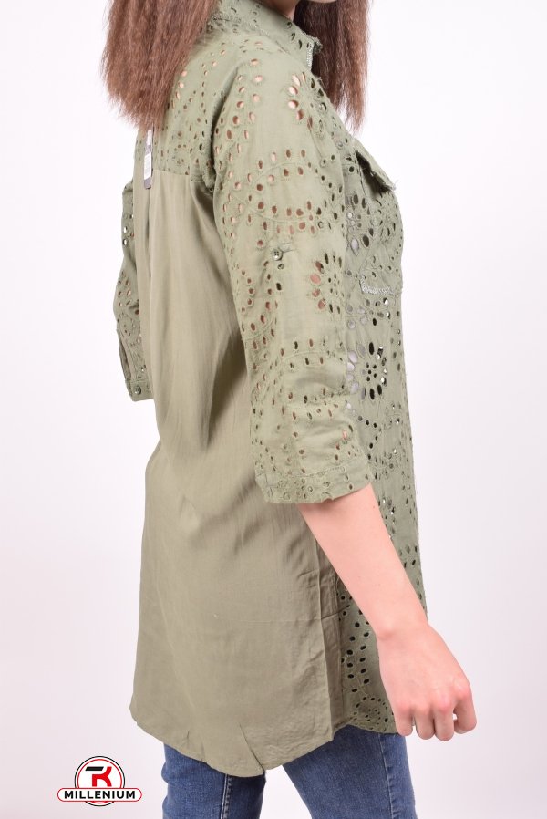 Рубашка-туника женская (цв.хаки) Saint Wish Размеры в наличии : 40, 42, 44 арт.2264