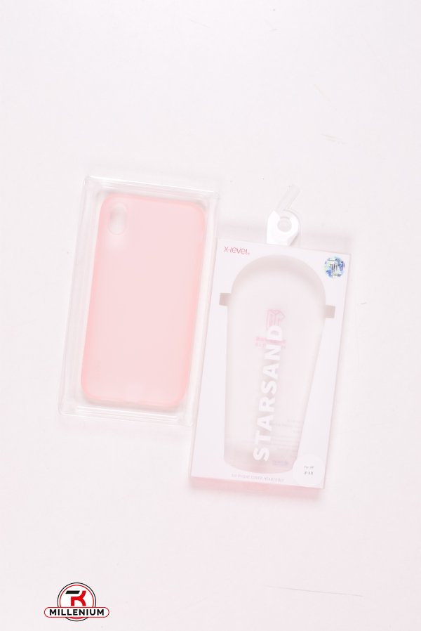 Прозрачный силиконовый чехол IPHONE XR  (цв.розовый) арт.IPXR