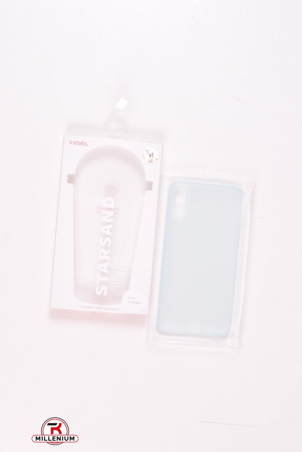 Прозрачный силиконовый чехол IPHONE XS MAX (цв.голубой) арт.IPXSMAX