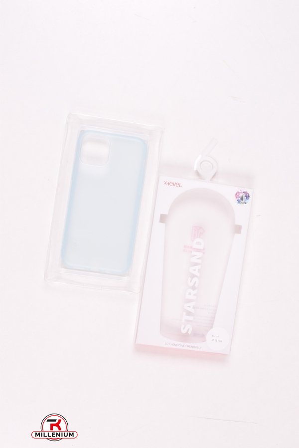Прозрачный силиконовый чехол IPHONE 11 PRO  (цв.голубой) арт.IP11PRO