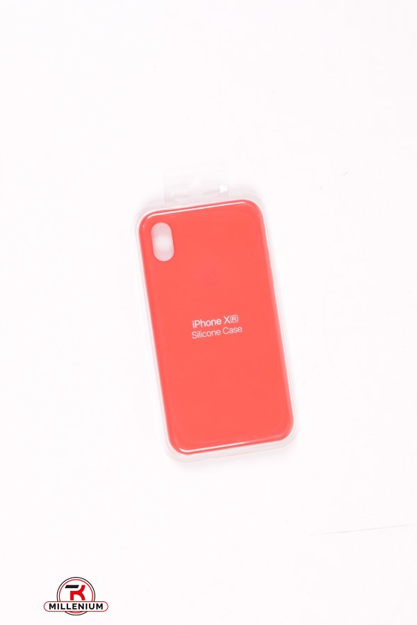 Силіконовий чохол iPhone Xr (внутрішня обробка - мікрофібра) Red-22 арт.iPhone Xr