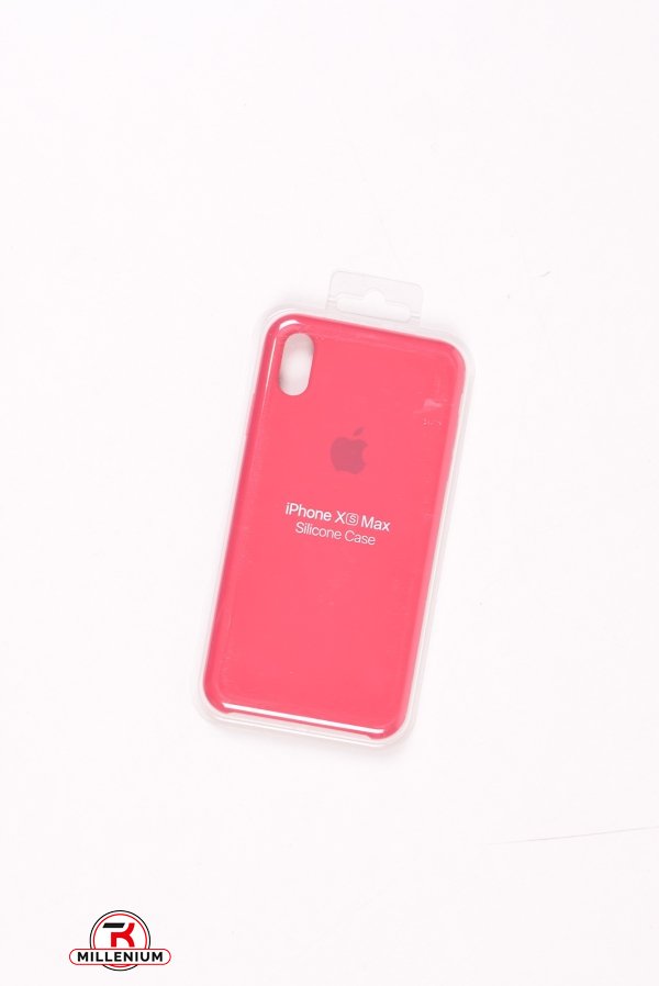 Силиконовый чехол iPhone Xs Max (внутренняя отделка - микрофибра) Rose Red-25 арт.iPhone Xs Max