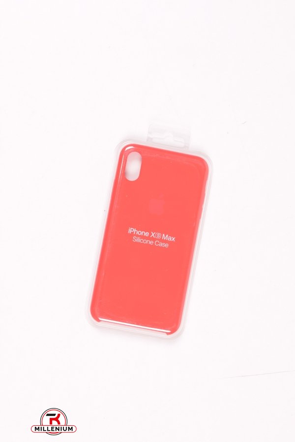 Силіконовий чохол iPhone Xs Max (внутрішня обробка - мікрофібра) Red-22 арт.iPhone Xs Max