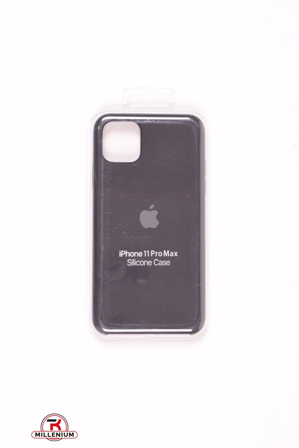 Силиконовый чехол iPhone 11 Pro Max (внутренняя отделка - микрофибра) Black-1 арт.iPhone 11 Pro Max