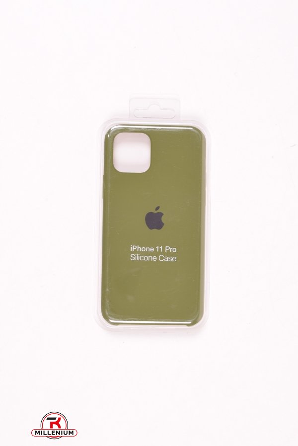 Силиконовый чехол iPhone 11 Pro (внутренняя отделка - микрофибра) Khaki-8 арт.iPhone 11 Pro