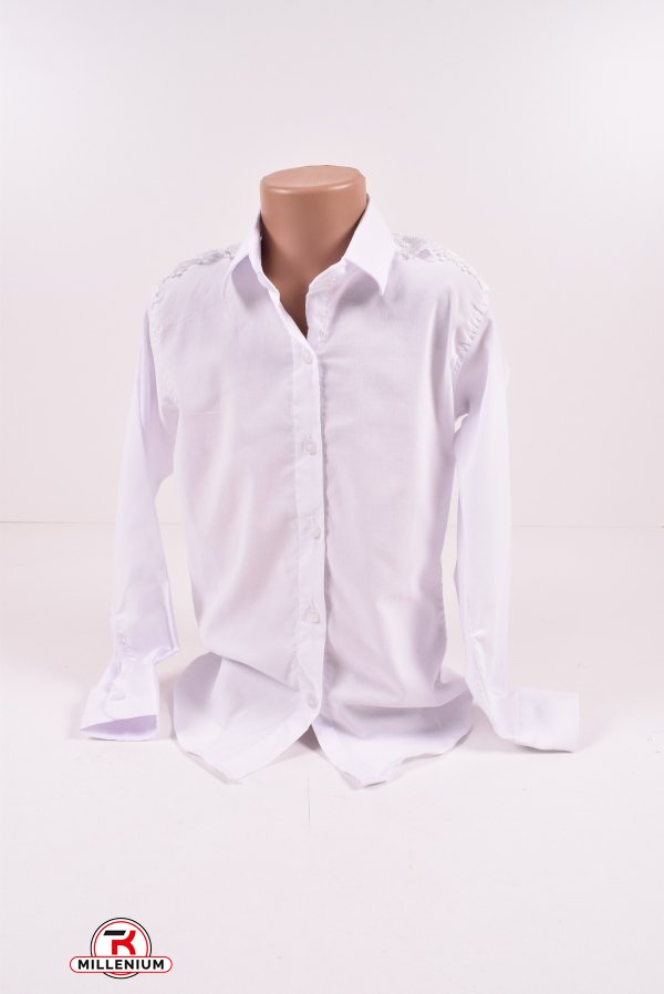 Блузка трикотажна для дівчинки (кол. Білий) PITIKI KIDS Зріст в наявності : 134 арт.010011