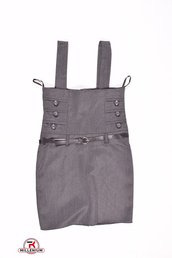 Сарафан-юбка для девочки (цв.т/серый) HEMBER Рост в наличии : 146, 152 арт.049