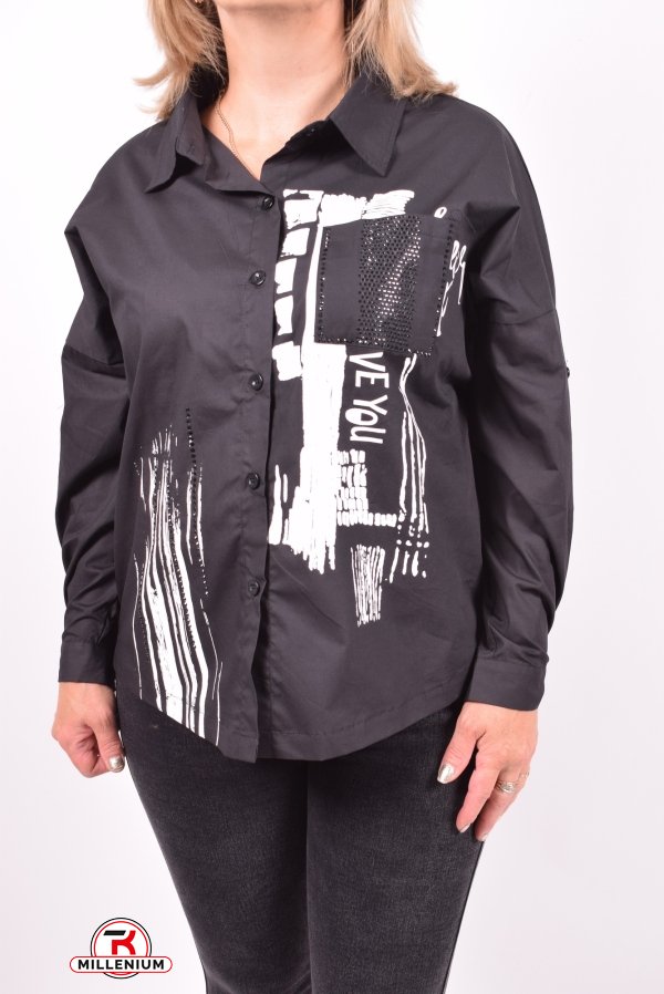 Рубашка женская (цв.черный) ANGORA Размер в наличии : 52 арт.3063