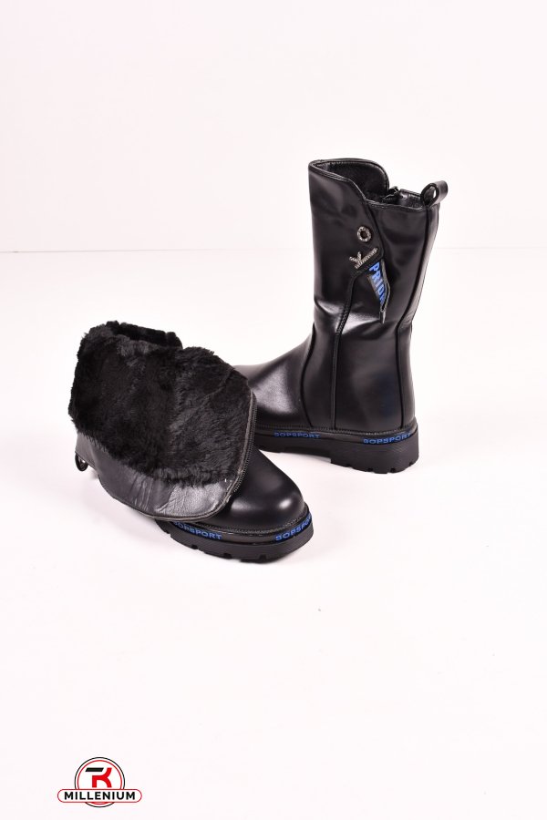 Чоботи зимові для дівчинки на хутрі Bessky Розмір в наявності : 35 арт.ML630-1