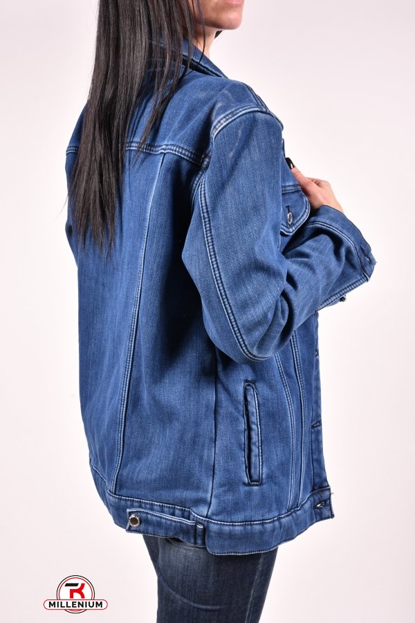 Піджак джинсовий (color 172) жіночий на флісі BIG NAS Розміри в наявності : 40, 42, 44 арт.172
