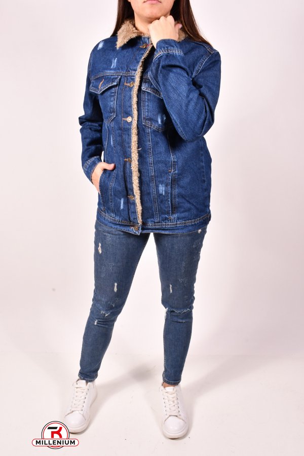 Піджак жіночий джинсовий (97% cotton, 3% lycra (кол. Т. Синій) LED ZEPLIN Розмір в наявності : 44 арт.MONT-2