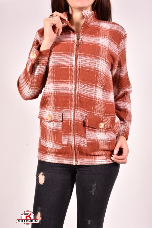 Рубашка женская кашемировая на меху (цв.терракотовый) Rimoda Размер в наличии : 42 арт.7782