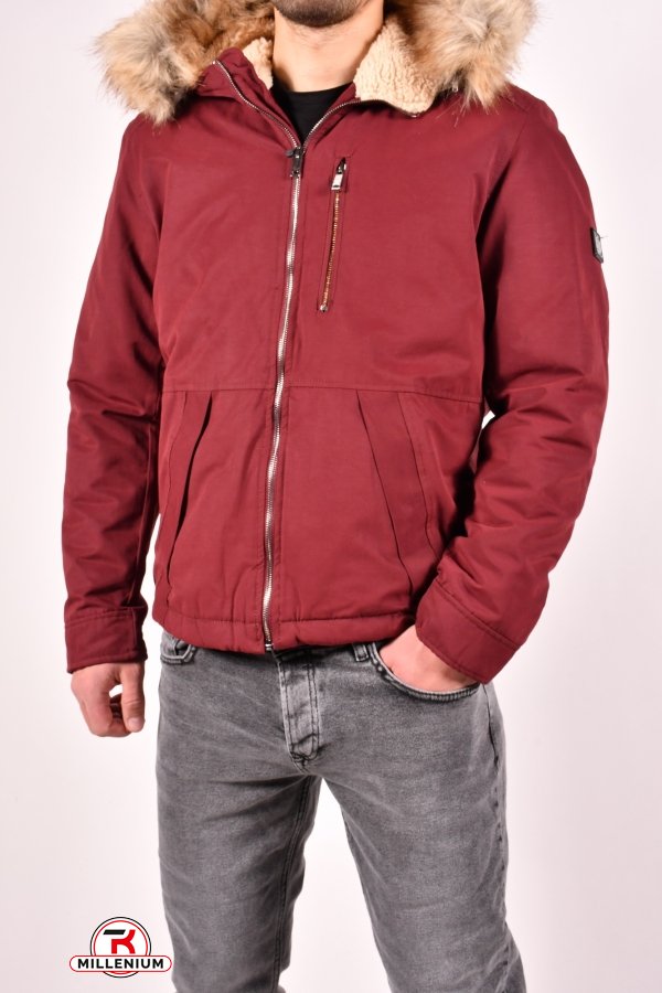 Куртка-парка мужская утеплённая (цв.бордовый) ZARALI Размер в наличии : 44 арт.03