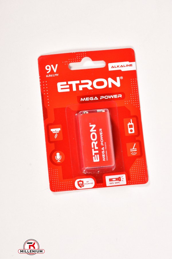 Батарейка лужна 9В ETRON арт.9V-C1