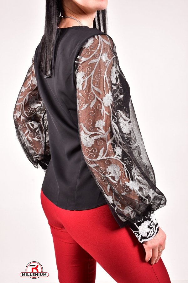 Блузка жіноча шифонова (кол. чорний) "ESAY" Розмір в наявності : 42 арт.9020/1