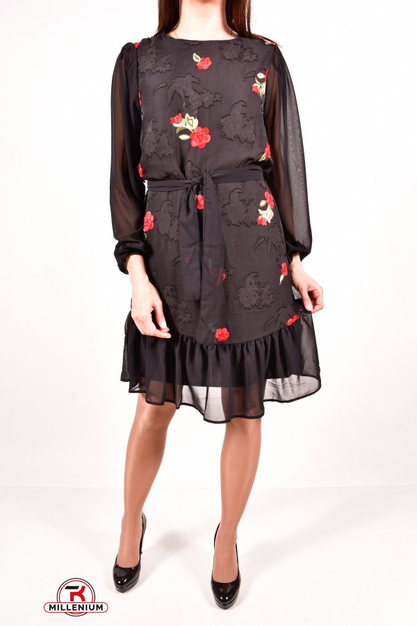 Платье женское шифоновое (цв.черный) LIGHTHER Размер в наличии : 40 арт.1322