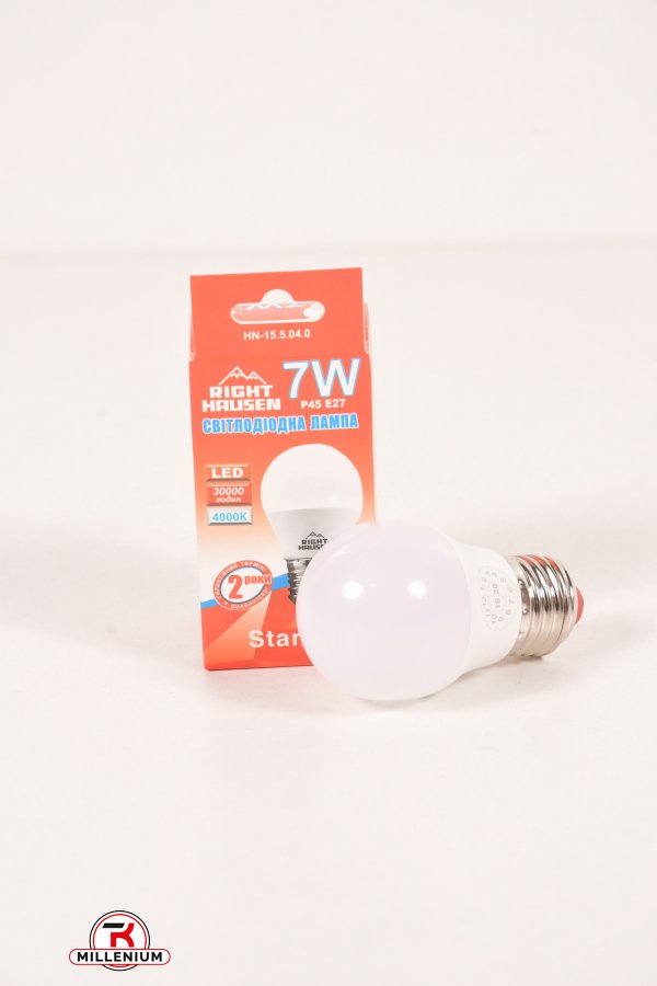 Лампа RIGHT HAUSEN LED (7W E27 4000K G45) арт.HN-155040