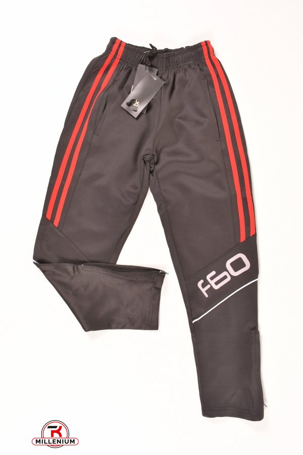 Штани спортивні для хлопчика еластичні (кол. чорний/червоний) Зріст в наявності : 140 арт.K-307