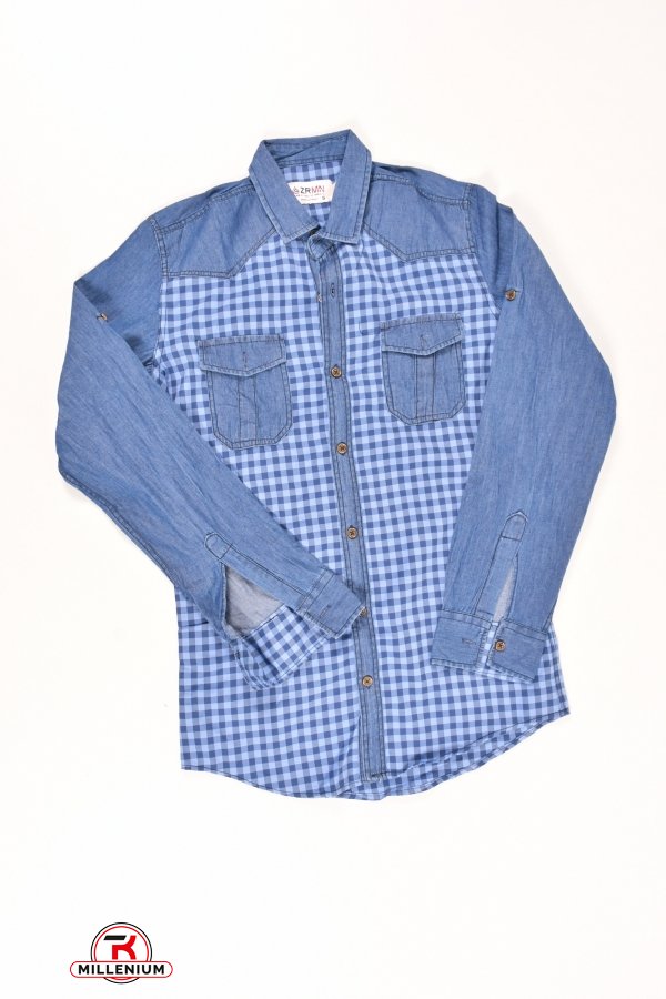 Рубашка для мальчика  (цв.синий) ZRMN Рост в наличии : 170, 176 арт.566
