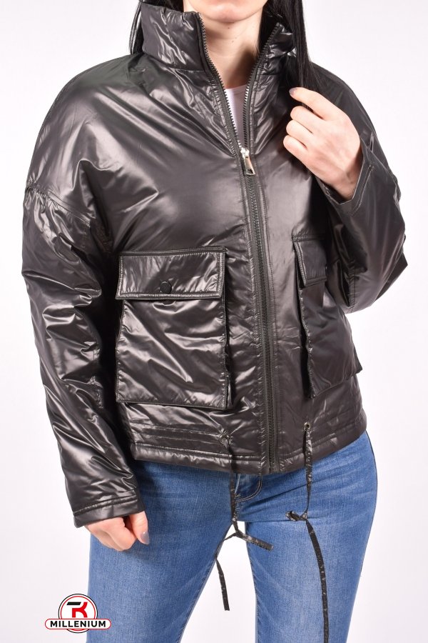 Куртка жіноча (кол. Чорний) демісезонна "SYJ" Розміри в наявності : 48, 50 арт.A775