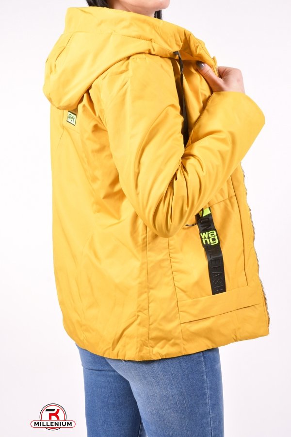 Куртка женская демисезонная (цв.горчичный) Размер в наличии : 46 арт.9077