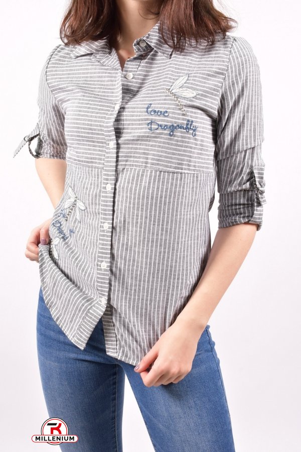 Рубашка женская (цв.серый) Размер в наличии : 42 арт.16224