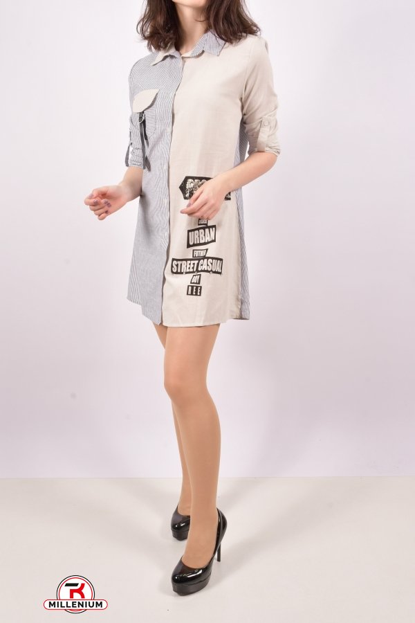 Рубашка-туника женская (цв.св.серый) Размер в наличии : 42 арт.16221