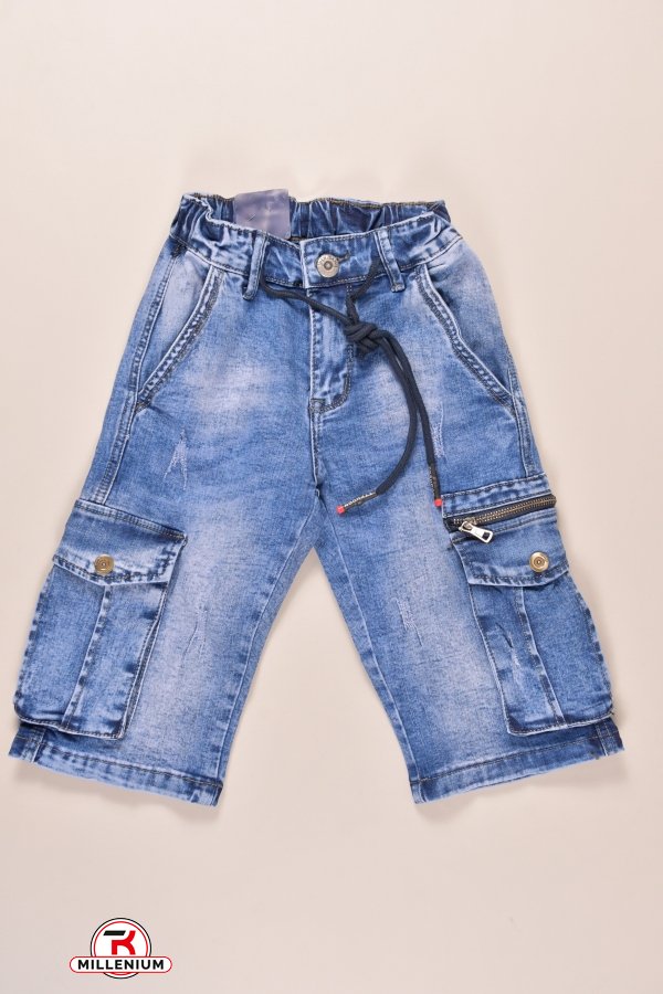 Капри для мальчика джинсовые стрейчевые VINGVGS Рост в наличии : 140, 146, 170 арт.V3849-1
