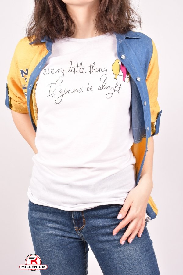 Рубашка женская с футболкой (цв.горчичный) "Madoy" Размер в наличии : 40 арт.2191