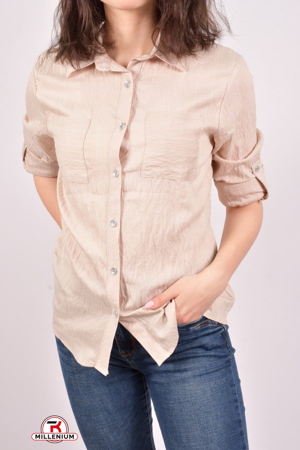 Рубашка женская (цв.кремовый) "Madoy" Размер в наличии : 42 арт.5158