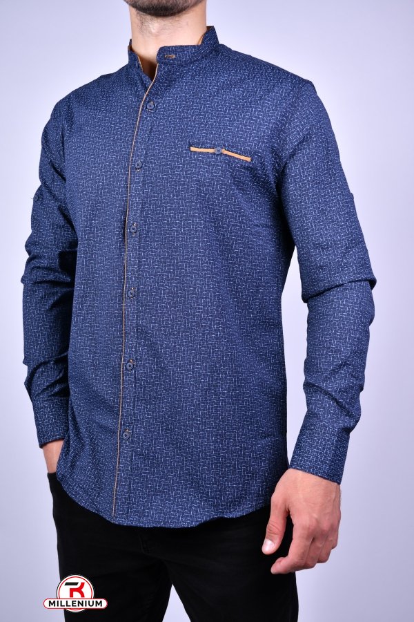 Рубашка мужская стрейчевая Slim Fit (цв.т.синий) G-PORT Размер в наличии : 46 арт.190