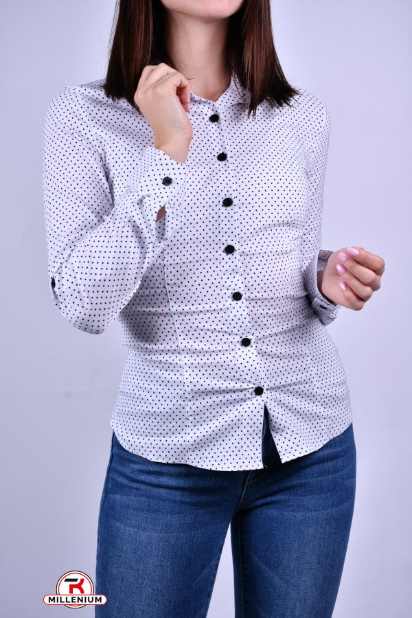 Рубашка женская (цв.белый) стрейчевая "ELLY" Размер в наличии : 42 арт.3360/5
