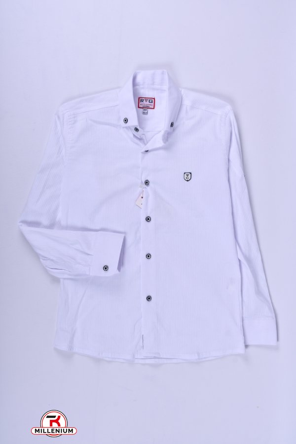 Рубашка для мальчика (цв.белый) стрейчевая RUTTI GARRO Рост в наличии : 164 арт.11-15