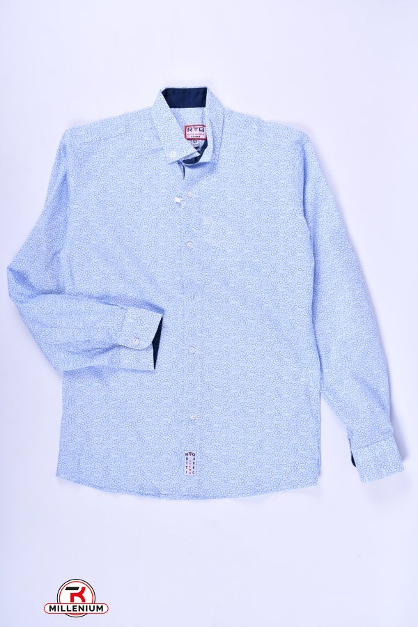 Рубашка для мальчика (цв.голубой) стрейчевая RUTTI GARRO Рост в наличии : 134, 146, 152 арт.9-12