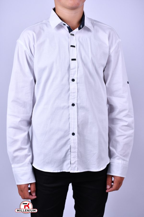 Рубашка для мальчика (цв.белый) BOLD Рост в наличии : 146, 152, 170 арт.14090
