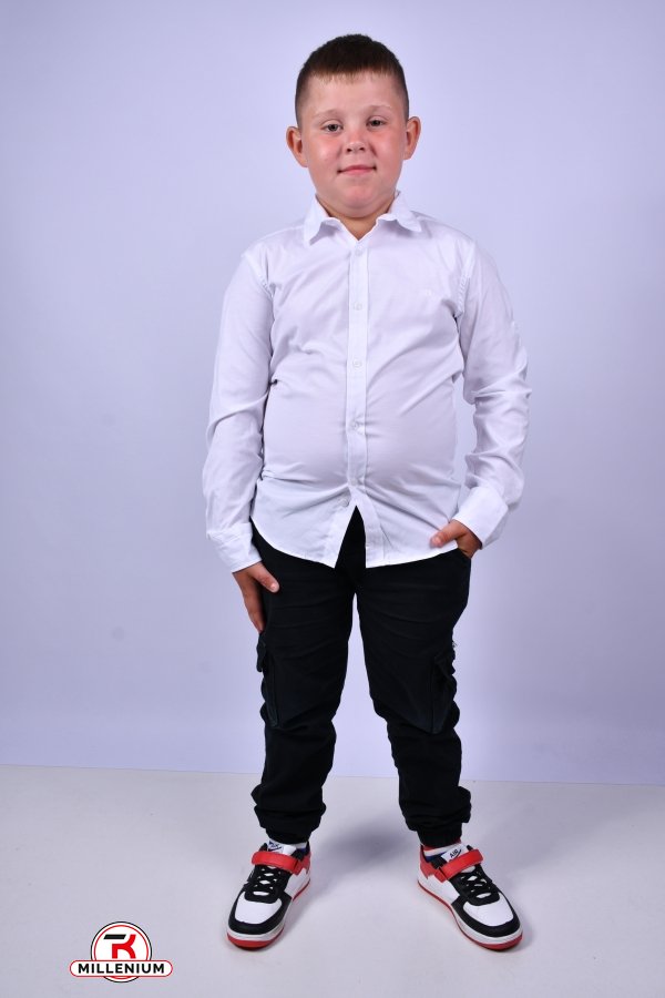 Рубашка для мальчика (цв.белый) BOLD Рост в наличии : 128, 140, 146, 152, 158, 164 арт.14082
