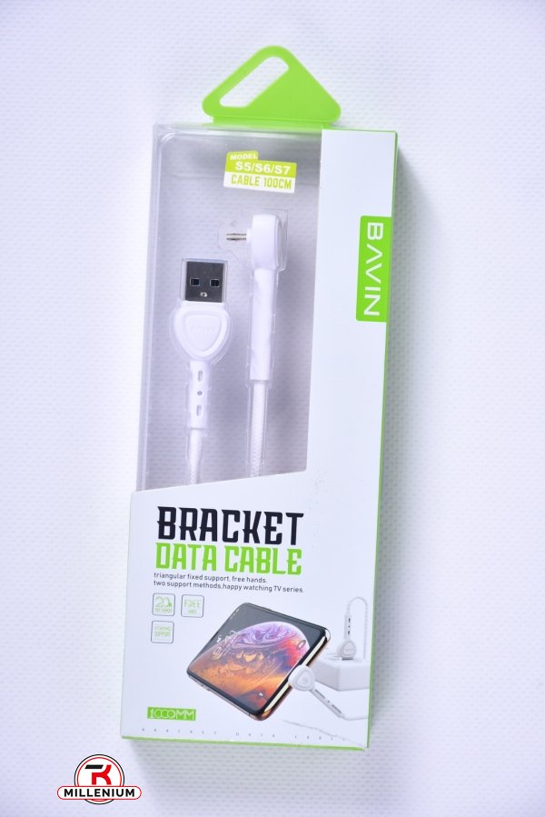 Кабель USB на micro USB Bavin OUPUT 2.0 MAX 1000мм арт.CB-133