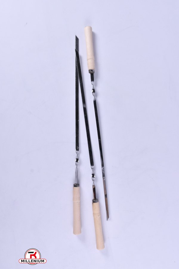 Шампур для шашлыков с деревянной ручкой 600/10/2мм арт.MPH014319