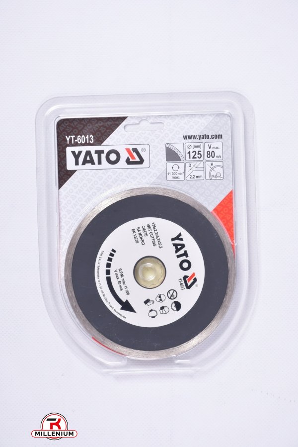 Диск алмазный отрезной YATO "SEGMENT" 125/5,3/22,2 мм H=2.2 мм арт.YT-6013
