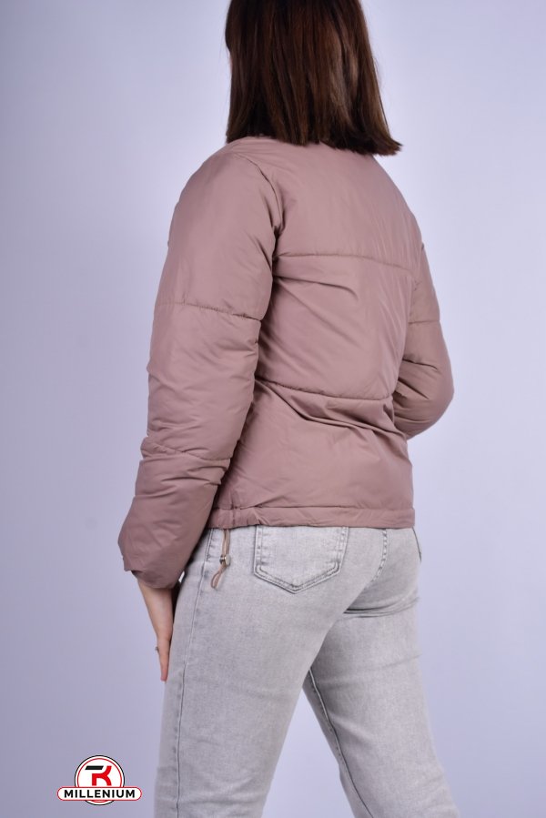 Куртка жіноча демісезонна (кол. Капучино) "модель оверсайз" Розмір в наявності : 40 арт.8210