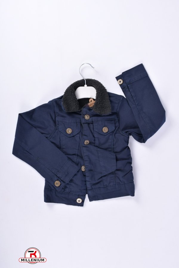 Куртка котоновая для мальчика на меху (цв.синий) Рост в наличии : 92 арт.50200-1