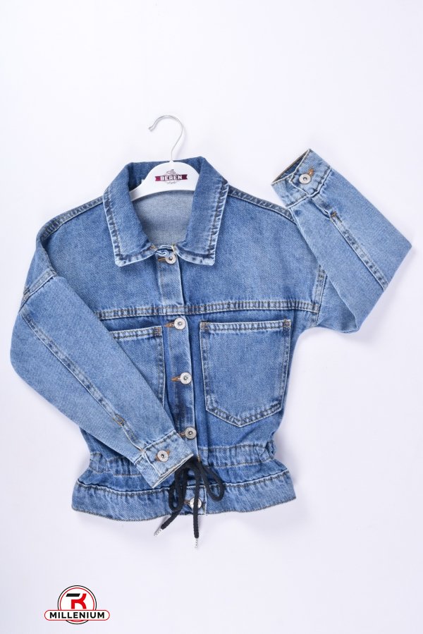 Пиджак для девочки джинсовый (цв.синий) Объем в наличии : 110 арт.6106